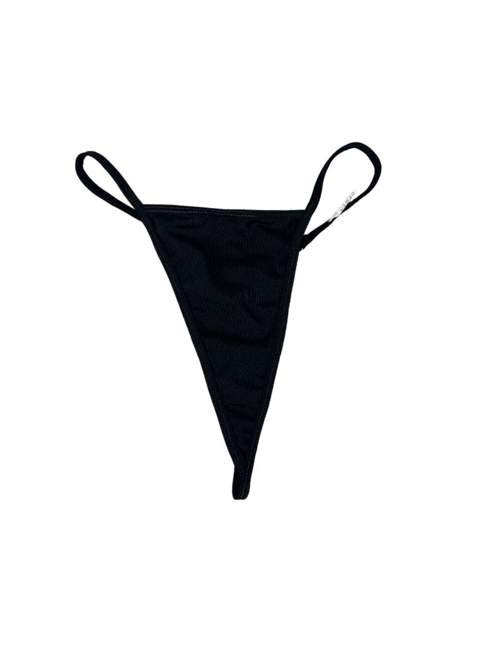 Sexy Black Thong With Rhinestone Straps Size S